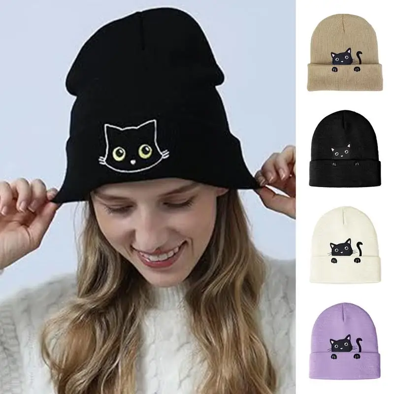 Cats Embroidered Elastic Wool Cap Animal Knitted Hat Skin-Friendly Cartoon Winter Warm Hat Warm Hip-Hop Hat Comfortable &
Cats Embroidered Elastic Wool Cap Animal Knitted Hat Skin-Friendly Cartoon Winter Warm Hat Warm Hip-Hop Hat Comfortable &