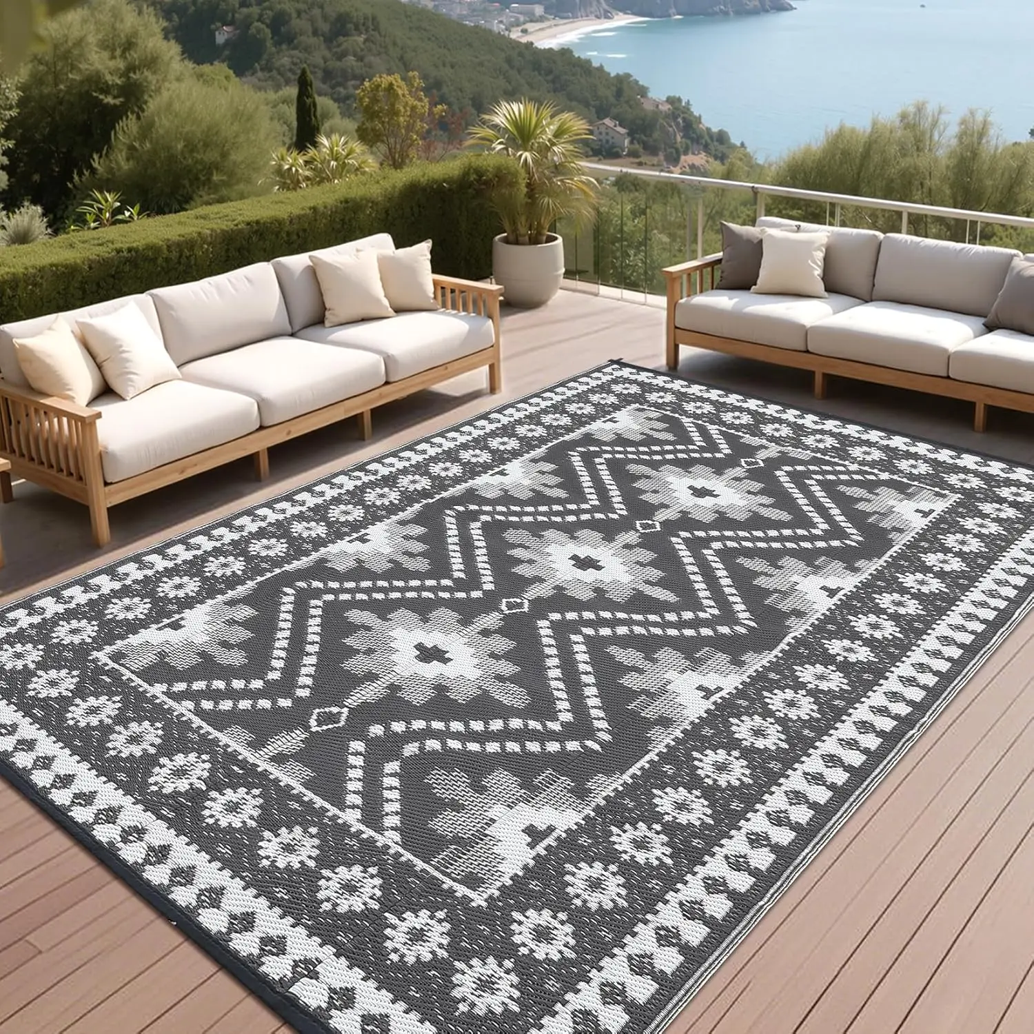Home Outdoor Rug Waterproof 8x10 Reversible Outdoor Plastic Straw Rug Vintage Diamond Patio Rug Indoor Outdoor Carpet RV Mat
Home Outdoor Rug Waterproof 8x10 Reversible Outdoor Plastic Straw Rug Vintage Diamond Patio Rug Indoor Outdoor Carpet RV Mat