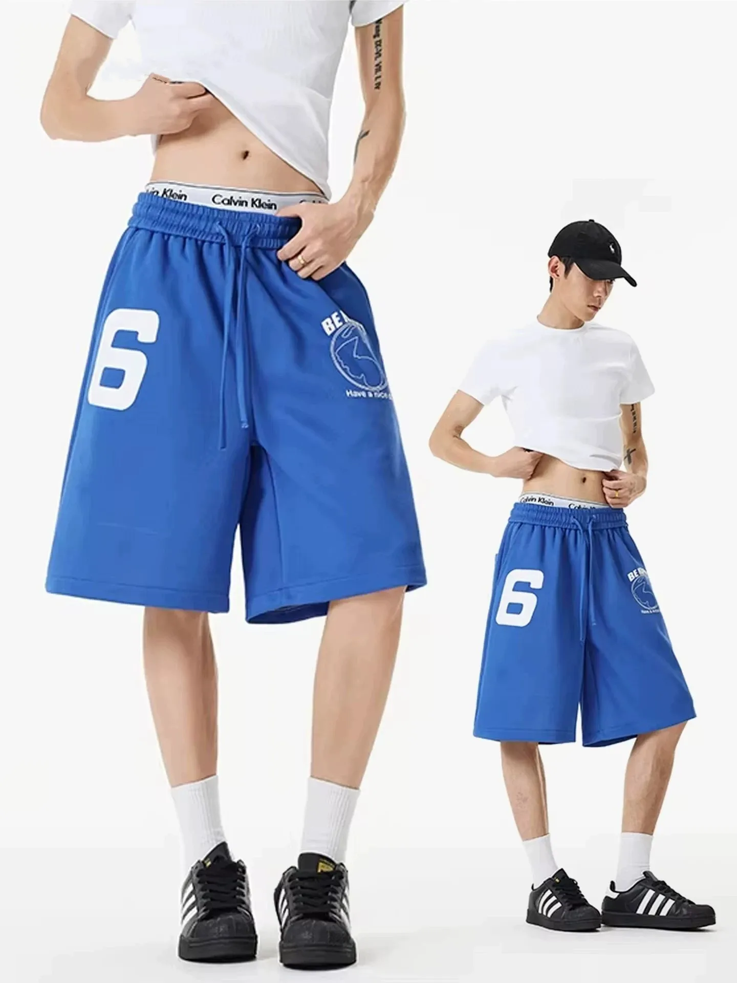 American High Street Blue Letter Basketball Shorts Unisex Summer New Loose Straight Leg Sporty Pants for Men And Women
American High Street Blue Letter Basketball Shorts Unisex Summer New Loose Straight Leg Sporty Pants for Men And Women