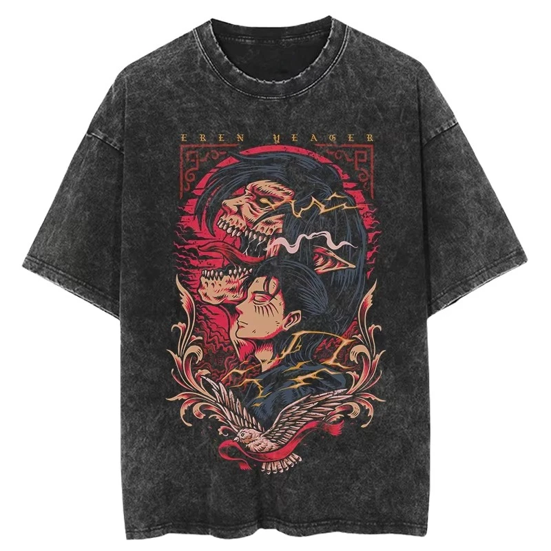 Hot Anime Attack on Titan Eren Jaeger Print Tee Men Women Vintage Manga T-shirts Oversized Casual T Shirt Harajuku Male Tshirt
Hot Anime Attack on Titan Eren Jaeger Print Tee Men Women Vintage Manga T-shirts Oversized Casual T Shirt Harajuku Male Tshirt