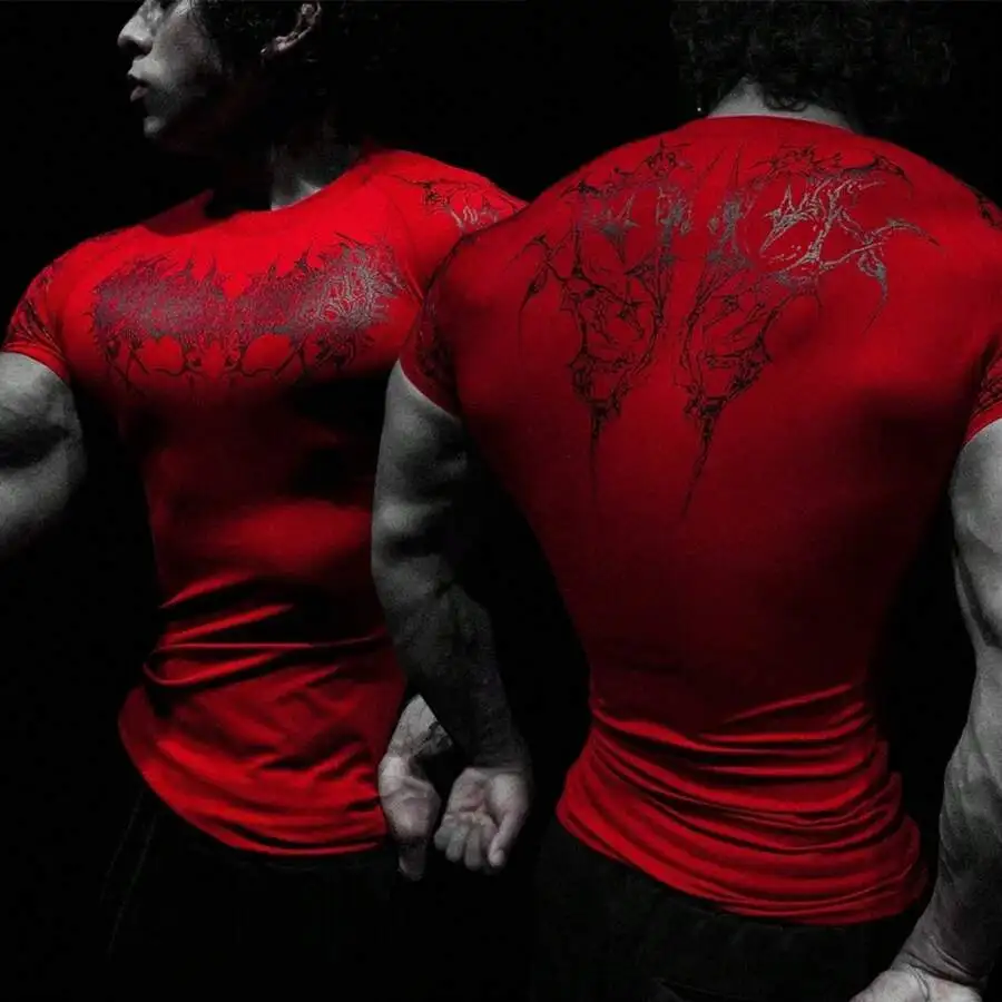 Mens Red Compression T-Shirt American Dark Style Quick Dry Breathable Sports Fitness Short Sleeve
Mens Red Compression T-Shirt American Dark Style Quick Dry Breathable Sports Fitness Short Sleeve