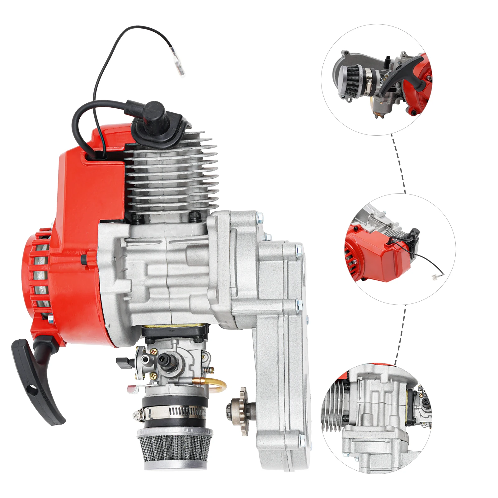 49cc Aluminum Minimotor Engine Air Cooled Racing Engine for Mini Dirt Bike & ATV
49cc Aluminum Minimotor Engine Air Cooled Racing Engine for Mini Dirt Bike & ATV