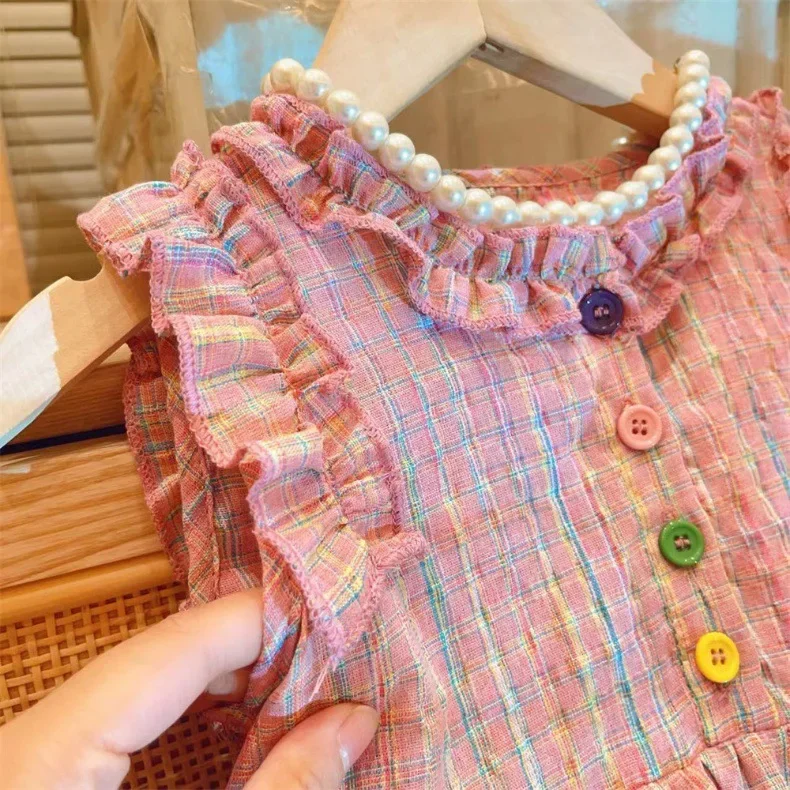 Girls Casual Dresses Plaid Lace Sleeveless Princess Dress for Girls Toddler Girl Clothes 2-7 Years Wedding Dress
Girls Casual Dresses Plaid Lace Sleeveless Princess Dress for Girls Toddler Girl Clothes 2-7 Years Wedding Dress
