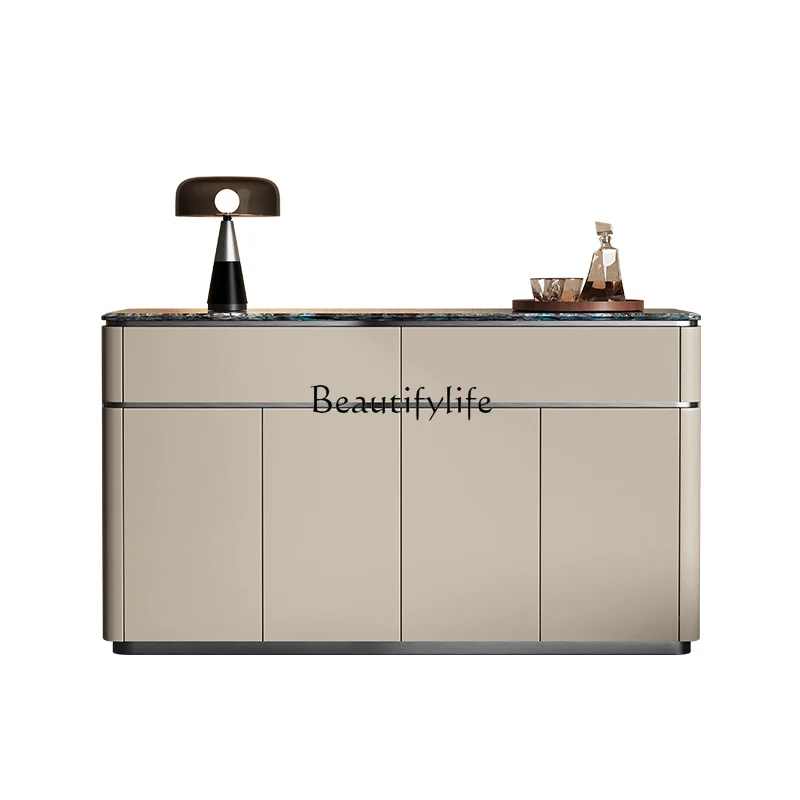 Italian minimalist marble side cabinet against the wall integrated locker floor
Italian minimalist marble side cabinet against the wall integrated locker floor
