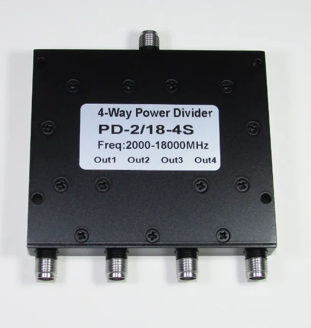 PD-2/18-4S 2-18GHz 20W SMA Microwave 4-Way Power Divider
PD-2/18-4S 2-18GHz 20W SMA Microwave 4-Way Power Divider