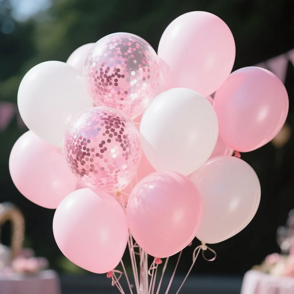 25pcs Pink and White Balloons With Multicolor Confetti Balloon For Birthday Party Decoration Bridal Shower Valentine's Day Decor
25pcs Pink and White Balloons With Multicolor Confetti Balloon For Birthday Party Decoration Bridal Shower Valentine's Day Decor