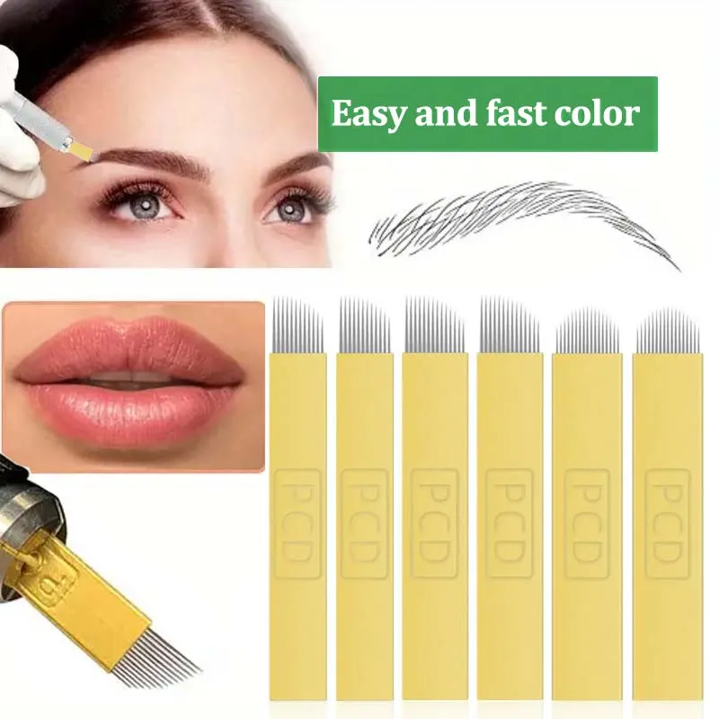100/50/10pcs Microblading Needles PCD 12 14 Pins 14U Permanent Makeup Blades PMU Curved Blade Tattoo Needle Eyebrow Pen Blades
100/50/10pcs Microblading Needles PCD 12 14 Pins 14U Permanent Makeup Blades PMU Curved Blade Tattoo Needle Eyebrow Pen Blades
