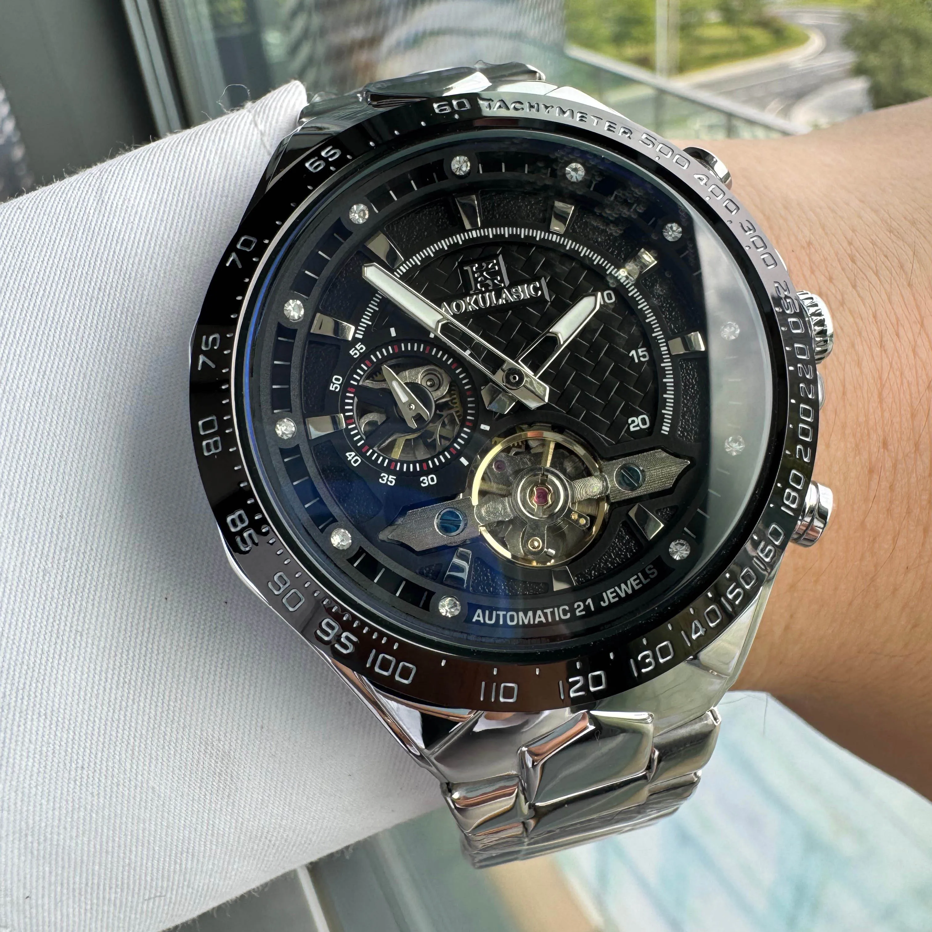 AOKULASIC New Luxury Tourbillon Watch for Men Luminous Hands Fashion Automatic Mechanical Mens Watches Stainless Steel Strap
AOKULASIC New Luxury Tourbillon Watch for Men Luminous Hands Fashion Automatic Mechanical Mens Watches Stainless Steel Strap