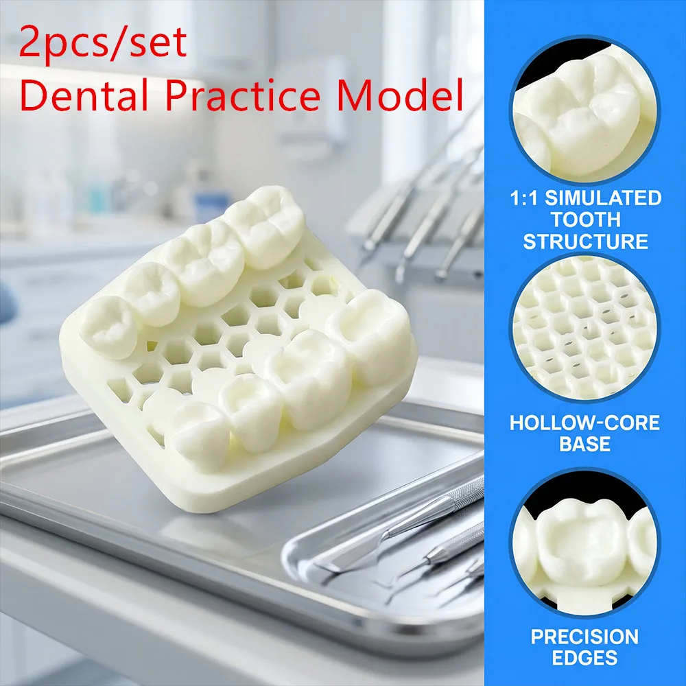 2pc/set 1:1 Simulated Dental Practice Model Posterior Tooth Block Precision Edges for Dental Drilling Training and Student Study
2pc/set 1:1 Simulated Dental Practice Model Posterior Tooth Block Precision Edges for Dental Drilling Training and Student Study