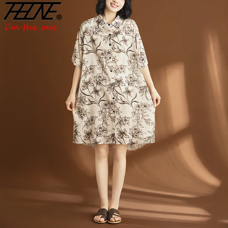 THHONE Summer Fashion Woman Blouse Cotton Linen Loose Vintage Print Casual POLO Collar Irregular Ruffle Edge Shirt Oversized
THHONE Summer Fashion Woman Blouse Cotton Linen Loose Vintage Print Casual POLO Collar Irregular Ruffle Edge Shirt Oversized