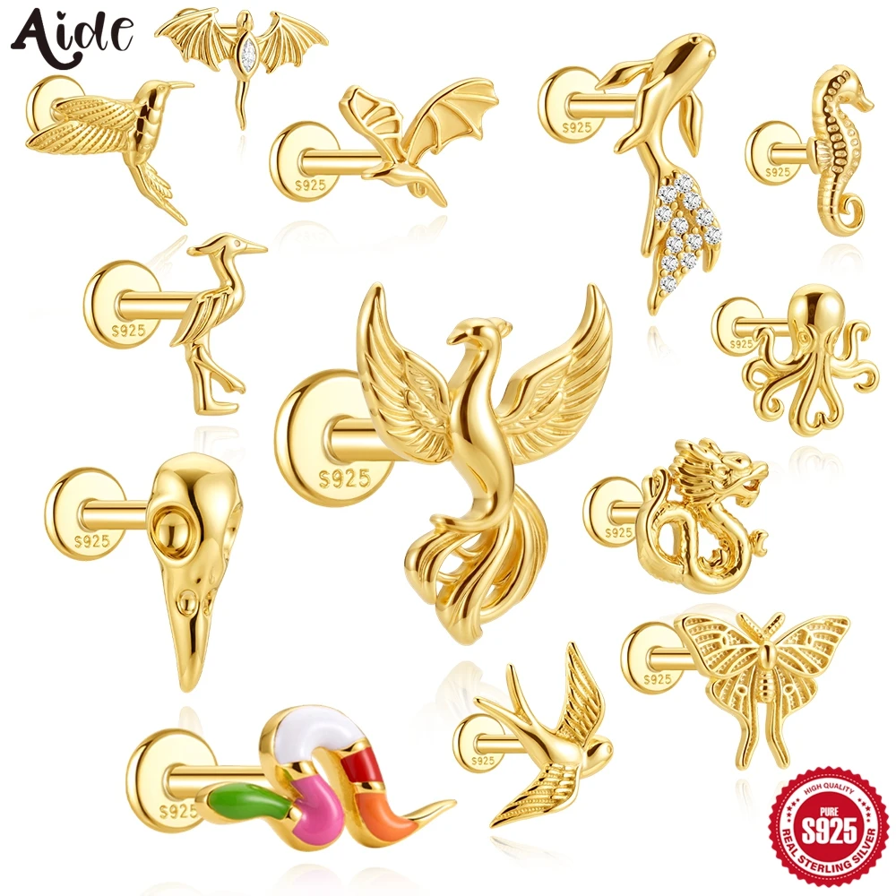 Aide S925 Sterling Silver Animal & Creature Cartilage Ear Stud Assorted Phoenix, Bat Sea Life Piercing Earrings for Women 1piece
Aide S925 Sterling Silver Animal & Creature Cartilage Ear Stud Assorted Phoenix, Bat Sea Life Piercing Earrings for Women 1piece