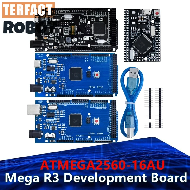 Плата разработки Mega2560ATMEGA16U2/Pro Mini MEGA 2560 Mega+WiFi R3 с чипом ATmega2560 CH340G для Arduino Mega R3 и WeMos ESP8266
Плата разработки Mega2560ATMEGA16U2/Pro Mini MEGA 2560 Mega+WiFi R3 с чипом ATmega2560 CH340G для Arduino Mega R3 и WeMos ESP8266