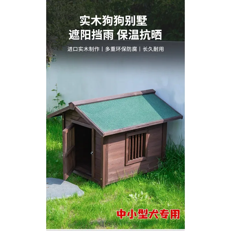 Outdoor Garden Preservative Wood Dog House Cat Cage Dog House Solid Wood House Kennel Large Garden Rainproof Wooden
Outdoor Garden Preservative Wood Dog House Cat Cage Dog House Solid Wood House Kennel Large Garden Rainproof Wooden