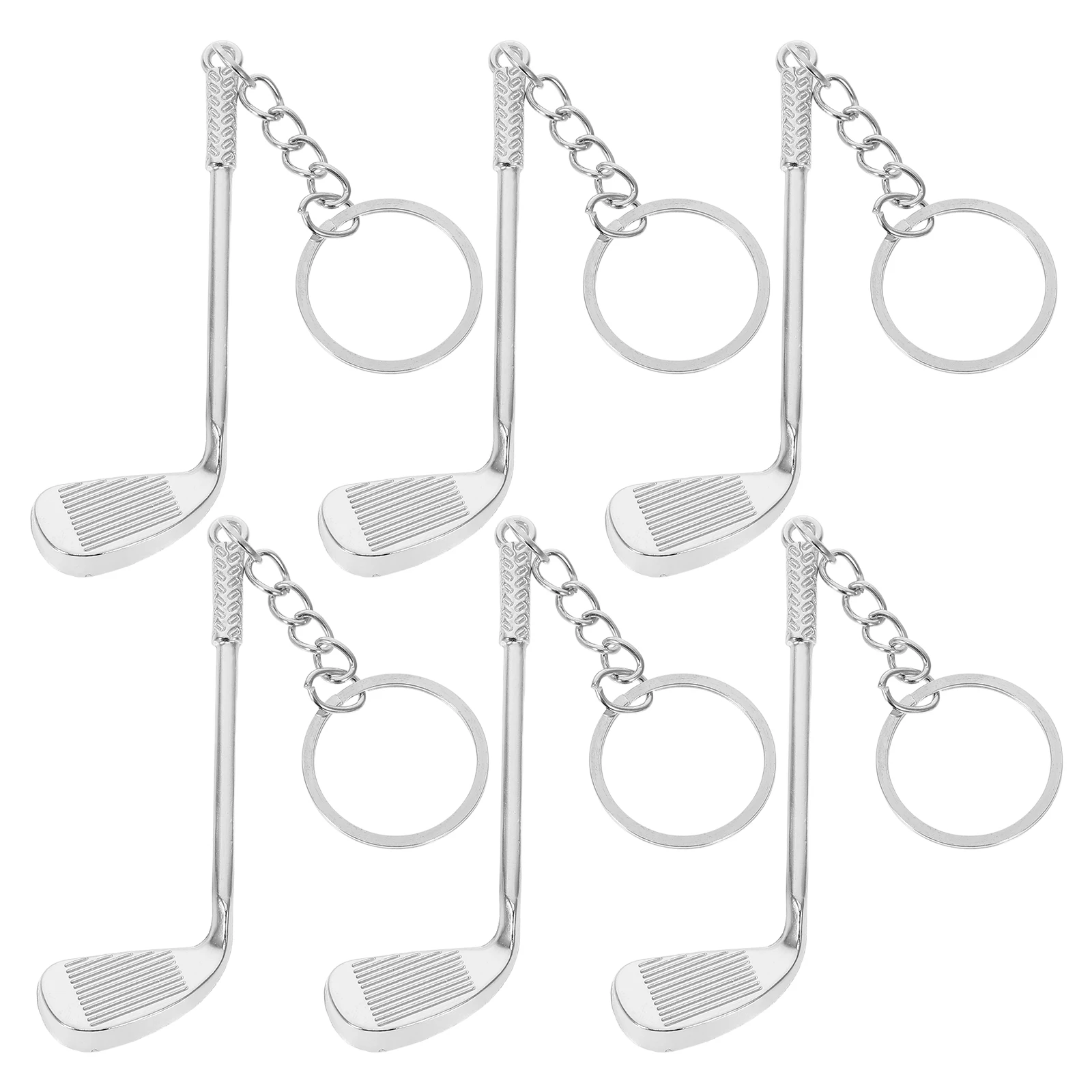 6pcs Golf Club Keychains Alloy Realistic Design Compact Size Party Favors Bag Charms Silver Men Accessories Sports
6pcs Golf Club Keychains Alloy Realistic Design Compact Size Party Favors Bag Charms Silver Men Accessories Sports