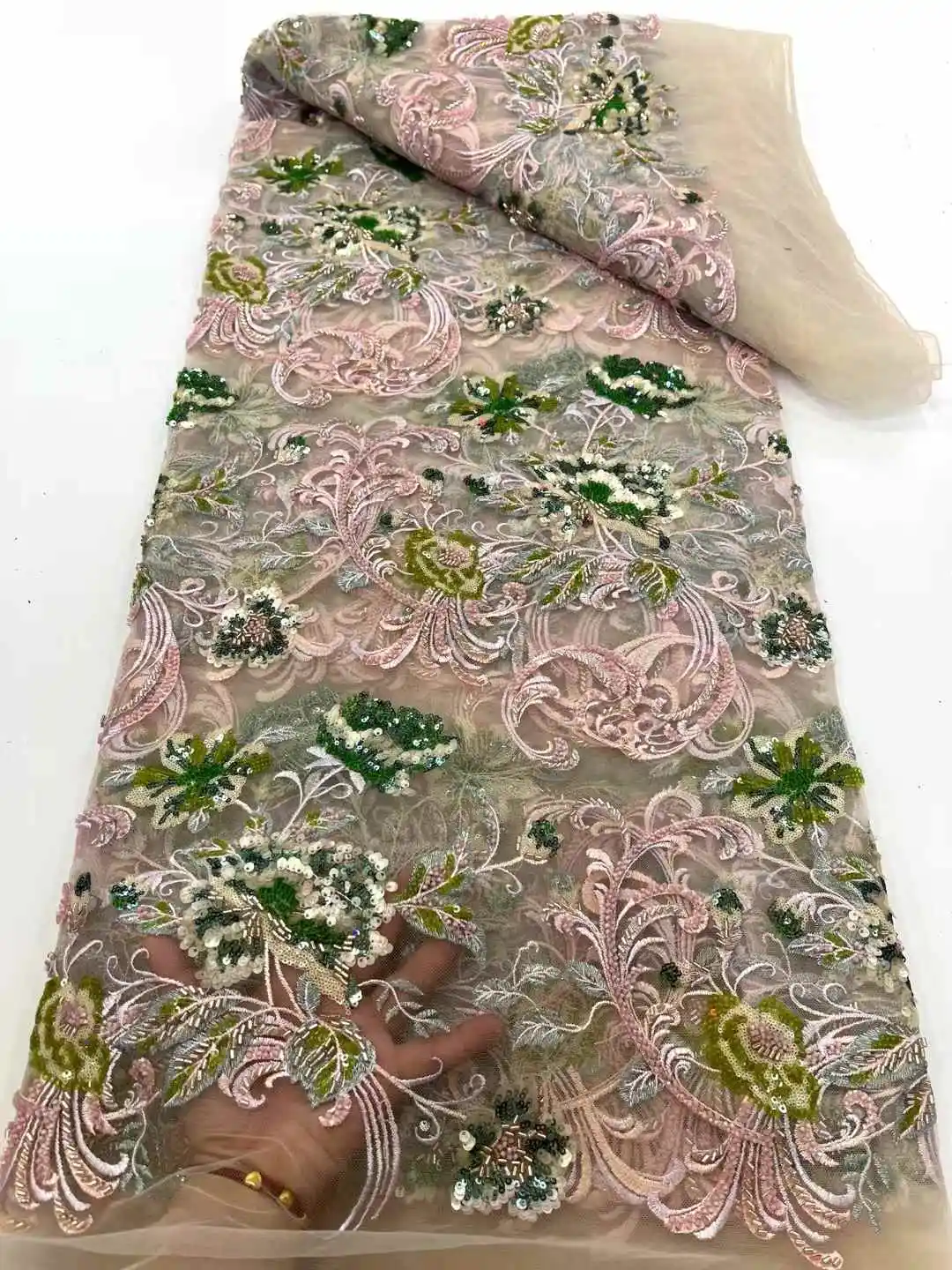 African Beaded Lace Fabric 2025 High Quality Beads Lace Fabric for Wedding Party Dress Tulle Mesh Sequins Lace Fabric
African Beaded Lace Fabric 2025 High Quality Beads Lace Fabric for Wedding Party Dress Tulle Mesh Sequins Lace Fabric
