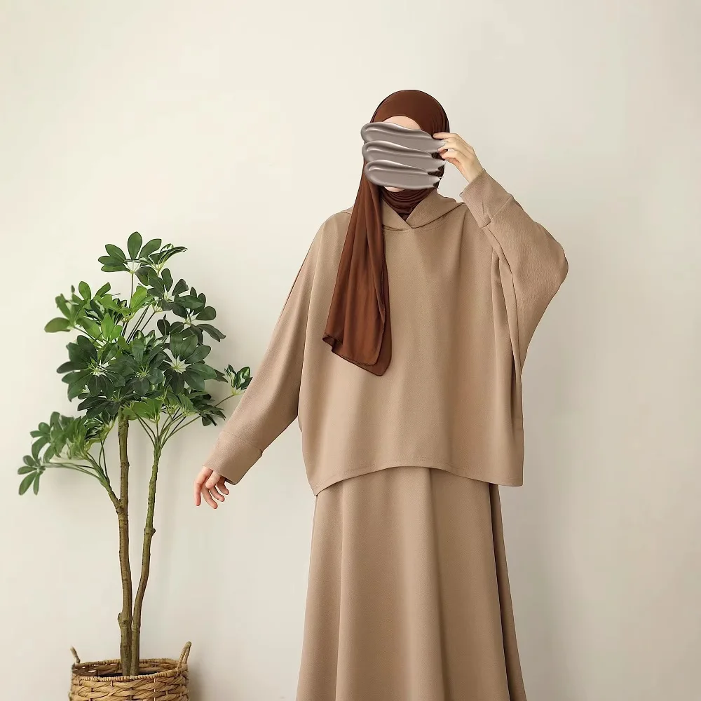 2026 Muslim Foreign Trade New Women's Clothing Solid Color Knitted Loose Hoodie Set
2026 Muslim Foreign Trade New Women's Clothing Solid Color Knitted Loose Hoodie Set