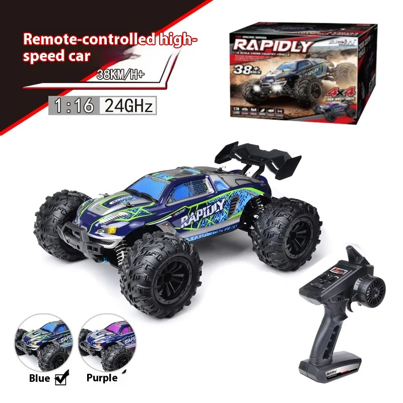 1:16 4WD High Speed RC Car 50KM/H Remote Control Truck 2.4Ghz Off-Road Monster Buggy for Boys All-Terrain Crawler Vehicle
1:16 4WD High Speed RC Car 50KM/H Remote Control Truck 2.4Ghz Off-Road Monster Buggy for Boys All-Terrain Crawler Vehicle