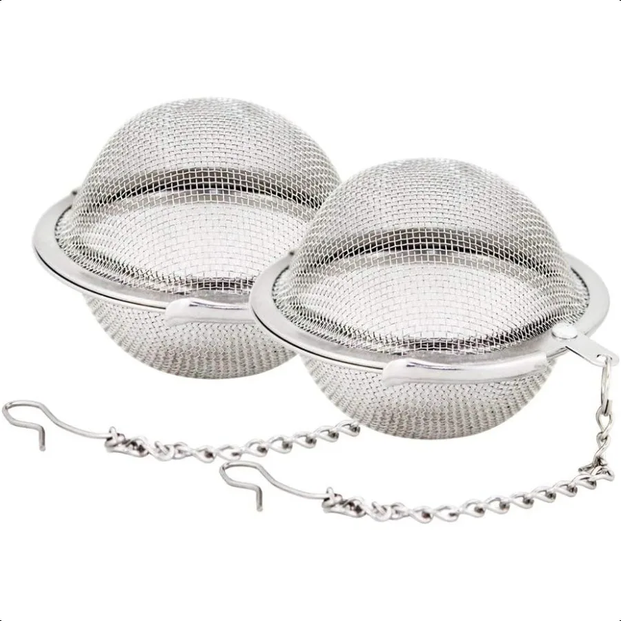 2pcs Stainless Steel Mesh Tea Ball 2.1 Inch Tea Strainers Teas Infuser Strainer Filters for Teas
2pcs Stainless Steel Mesh Tea Ball 2.1 Inch Tea Strainers Teas Infuser Strainer Filters for Teas