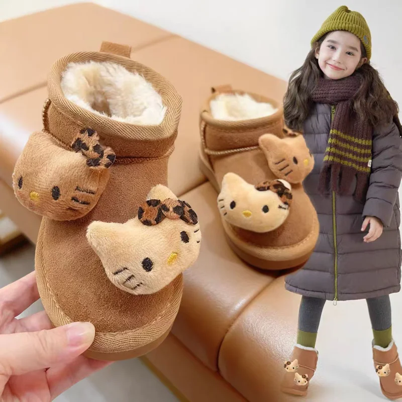 New Hello Kitty Girl Kids Fashion Cotton Shoes Kawaii Student Anime Soft Cartoon Winter Child Outdoors Non Slip Keep Warm Boots
New Hello Kitty Girl Kids Fashion Cotton Shoes Kawaii Student Anime Soft Cartoon Winter Child Outdoors Non Slip Keep Warm Boots