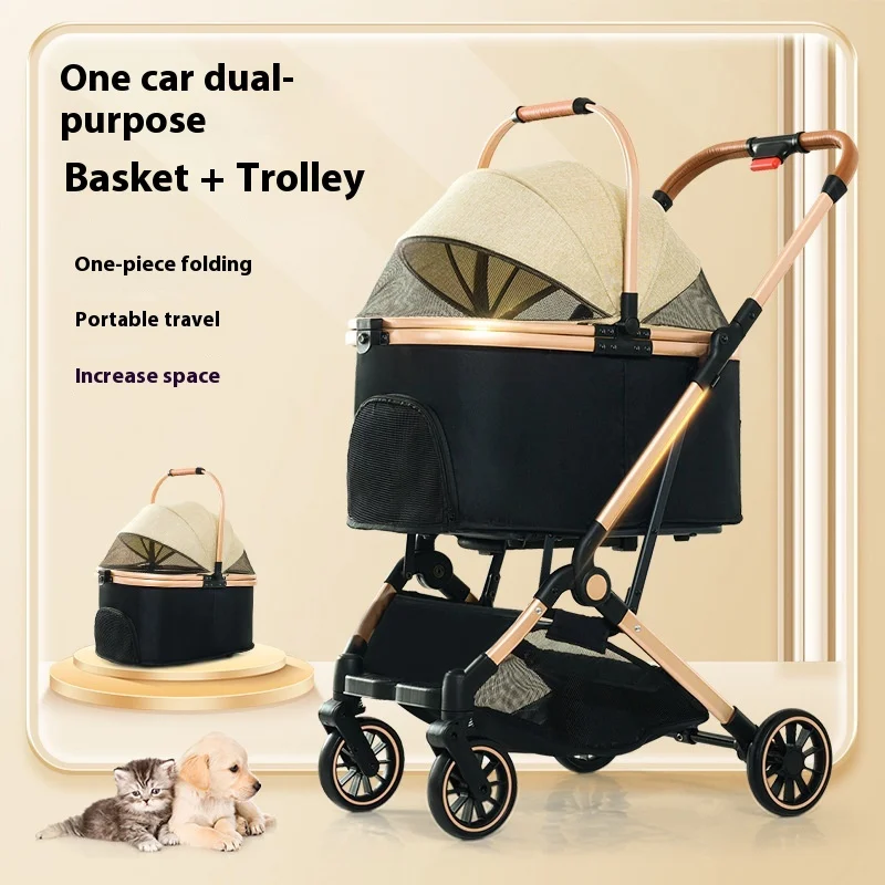 Lightweight Luxury 4-Wheel Dog Cat Pet Cart Small Dogs Separable One-Button Folding Durable Adjustable 15kg Pet
Lightweight Luxury 4-Wheel Dog Cat Pet Cart Small Dogs Separable One-Button Folding Durable Adjustable 15kg Pet