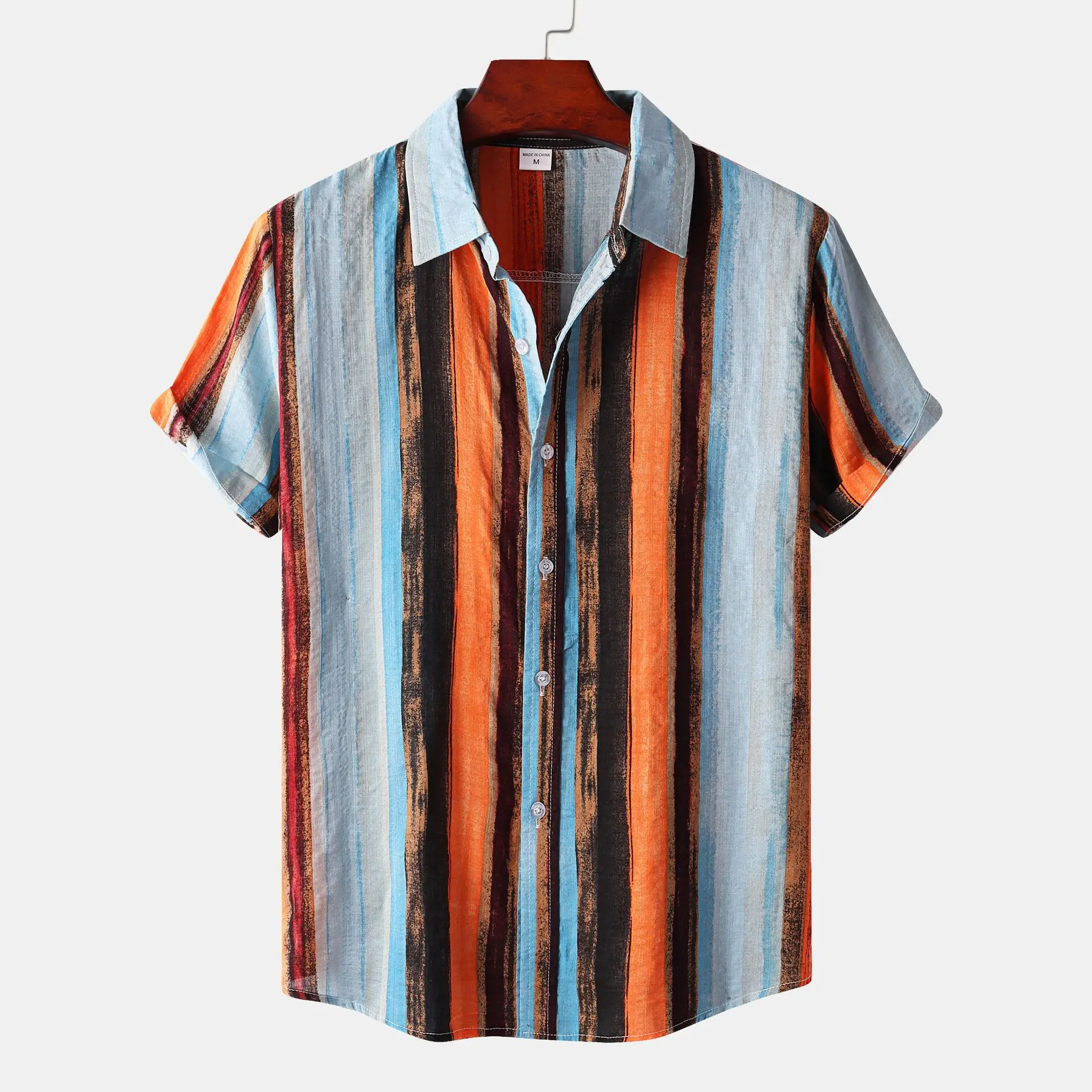 Hawaii 202 Men's Stripe Print Cardigan irt ort Sve Loose Fit Youthful Sle Woven Fabric No Ironing Required
Hawaii 202 Men's Stripe Print Cardigan irt ort Sve Loose Fit Youthful Sle Woven Fabric No Ironing Required