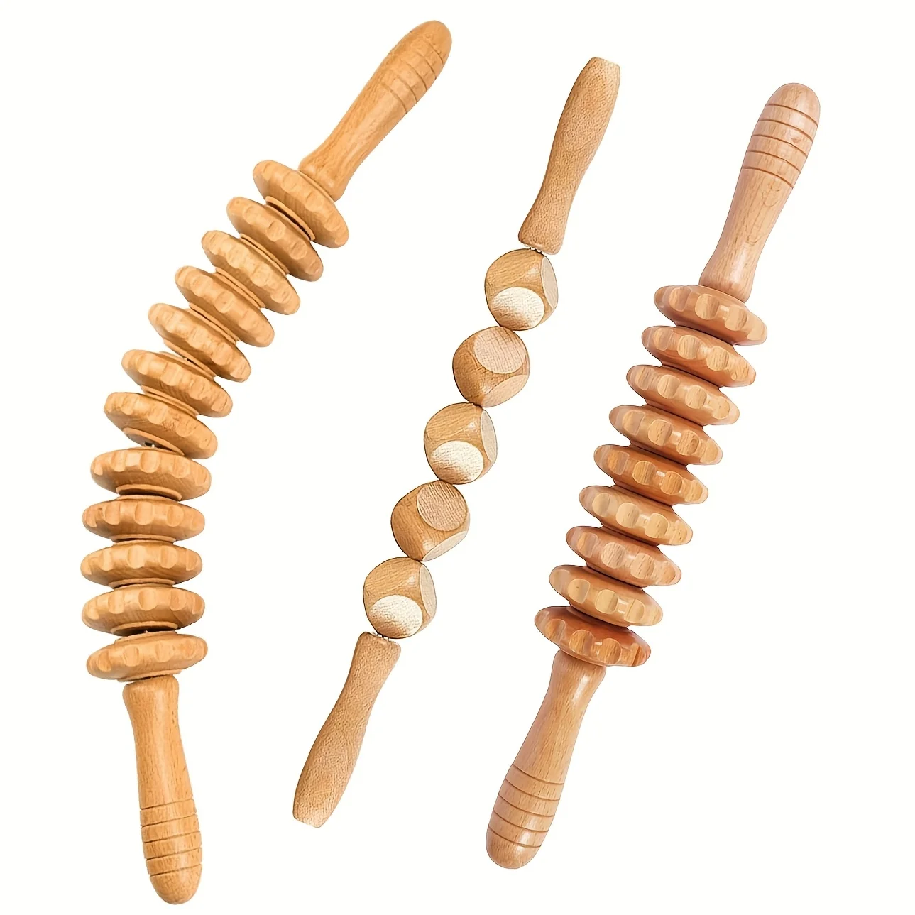 3-Piece Wooden Massage Roller Set, including 12-roller, 9-roller, suitable for use on the hands, suitable for both men and women
3-Piece Wooden Massage Roller Set, including 12-roller, 9-roller, suitable for use on the hands, suitable for both men and women