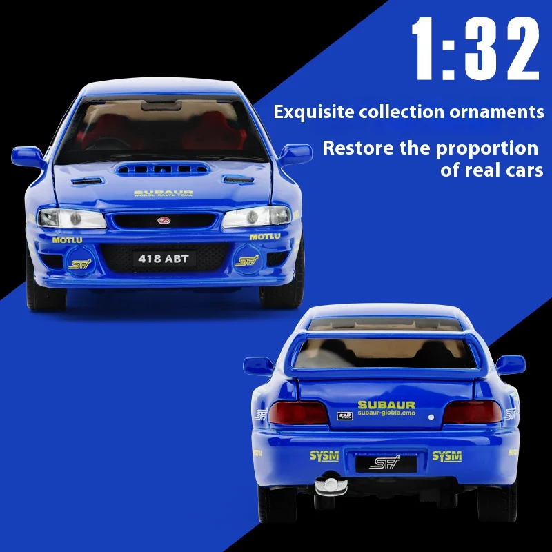 1/32 Subaru Impreza Rally, модель автомобиля из сплава, имитация звука, свет, детские игрушки, седан, праздничные подарки для мальчиков
1/32 Subaru Impreza Rally, модель автомобиля из сплава, имитация звука, свет, детские игрушки, седан, праздничные подарки для мальчиков