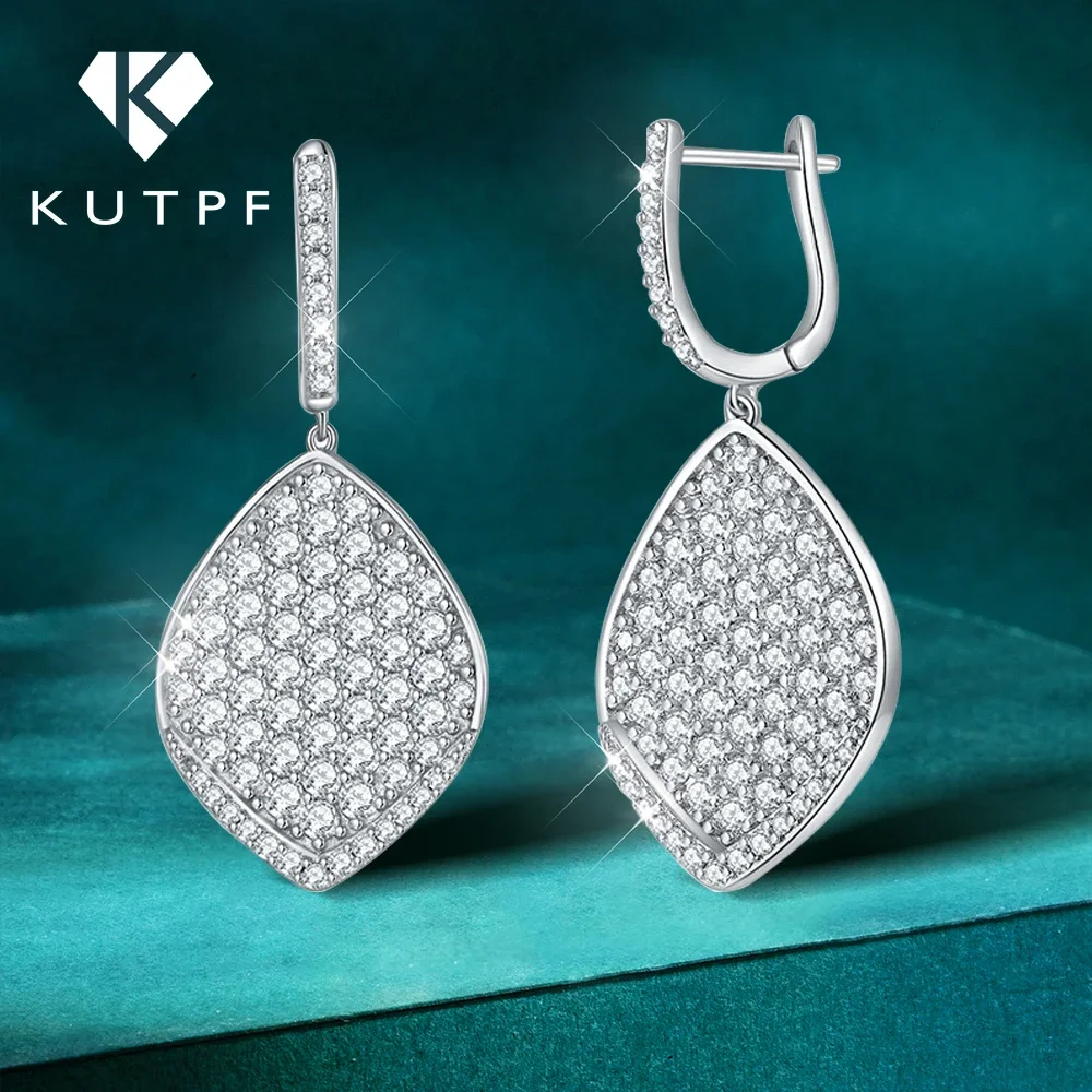 Luxury 3 Carat Full Moissanite Diamond Drop Earrings Geometric Leaf 925 Sterling Silver Plate 18k Gold Stud Earring for Women
Luxury 3 Carat Full Moissanite Diamond Drop Earrings Geometric Leaf 925 Sterling Silver Plate 18k Gold Stud Earring for Women