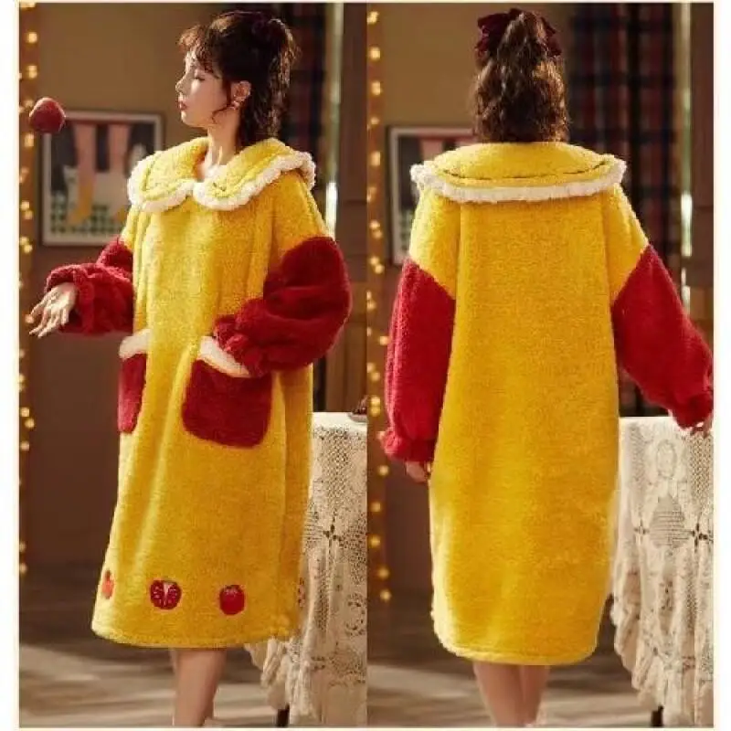 Женская зимняя фланелевая утолщенная и фланелевая длинная рождественская ночная рубашка принцессы 25, новый милый домашний бархатный костюм с юбкой из кораллового флиса
Женская зимняя фланелевая утолщенная и фланелевая длинная рождественская ночная рубашка принцессы 25, новый милый домашний бархатный костюм с юбкой из кораллового флиса