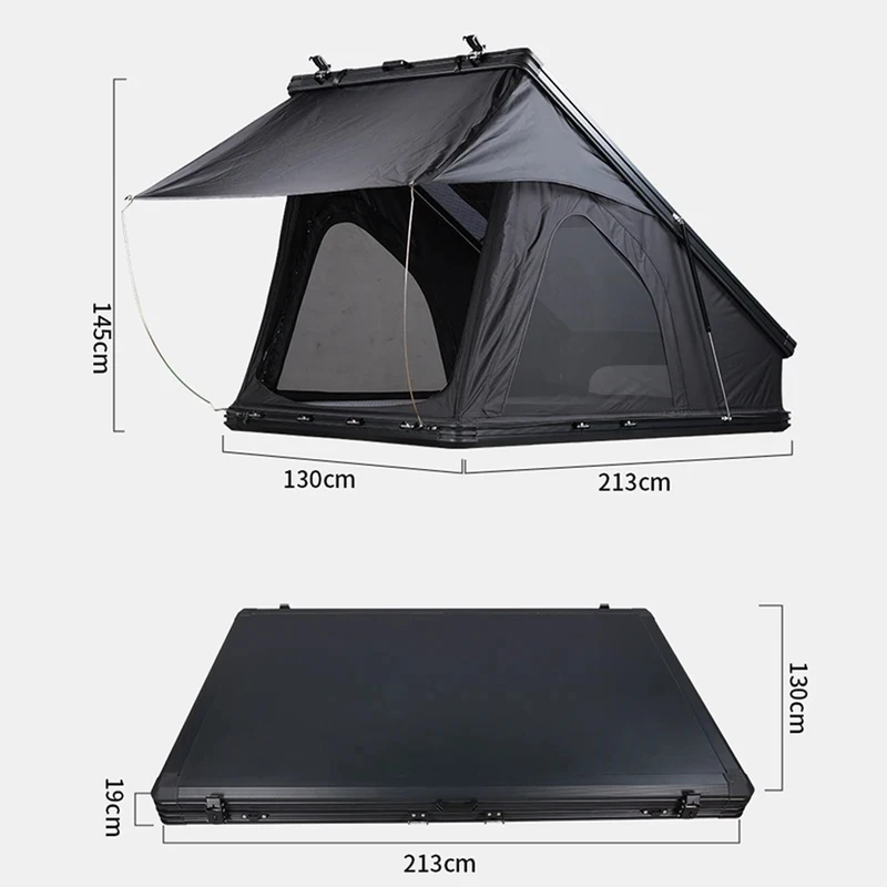 Outdoor Camping Rooftop Tent — Rear-Raised Model (Aluminum Alloy Accessory)
Outdoor Camping Rooftop Tent — Rear-Raised Model (Aluminum Alloy Accessory)