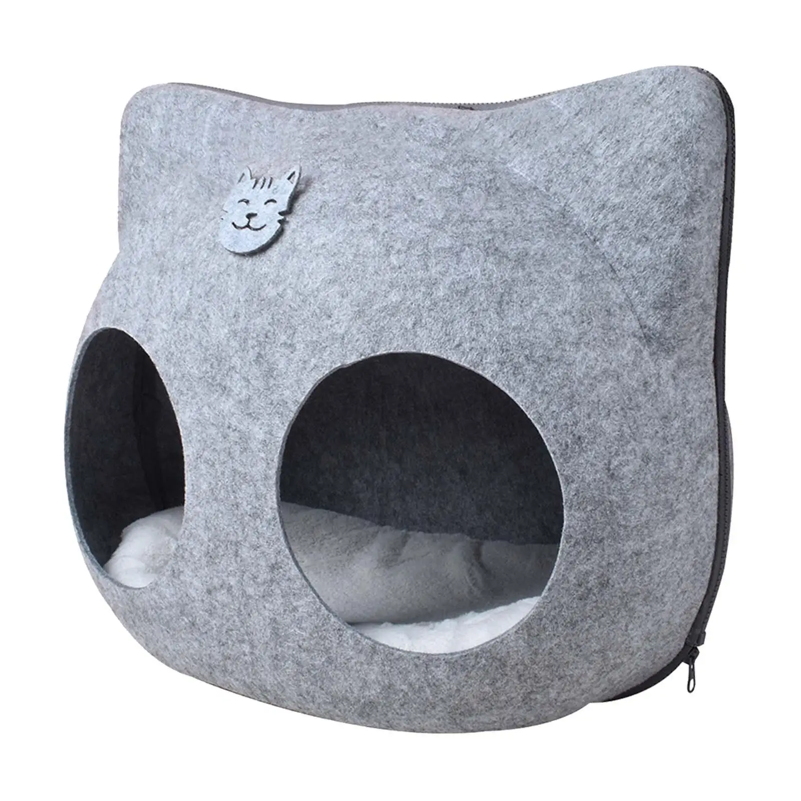 Cat Cave Bed Cute, Enclosed Cat Bed Felt Cat Bed Cave Warming Cat House Toy for Pet
Cat Cave Bed Cute, Enclosed Cat Bed Felt Cat Bed Cave Warming Cat House Toy for Pet