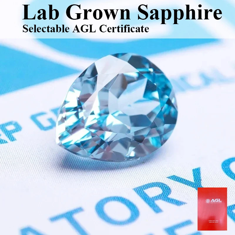 Wholesale Pear Cut Aquamarine Lab Grown Sapphire Extremely Shiny Quality DIY Ring Necklace Earrings Main Materials AGL Certifi
Wholesale Pear Cut Aquamarine Lab Grown Sapphire Extremely Shiny Quality DIY Ring Necklace Earrings Main Materials AGL Certifi