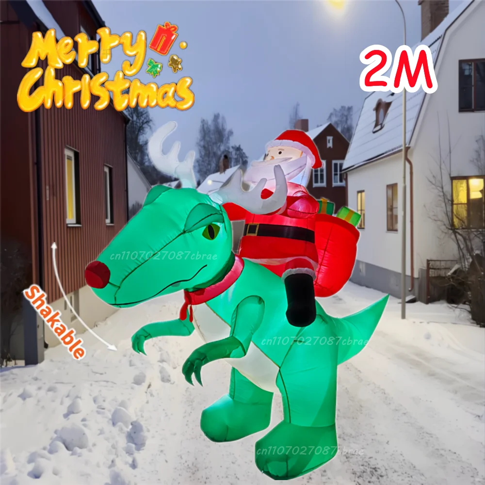 Christmas Inflatable Santa Claus Rides Shaking Antler Dinosaur ,Built-in LED Lights,For Indoor Outdoor Courtyard Lawns, Gardens
Christmas Inflatable Santa Claus Rides Shaking Antler Dinosaur ,Built-in LED Lights,For Indoor Outdoor Courtyard Lawns, Gardens