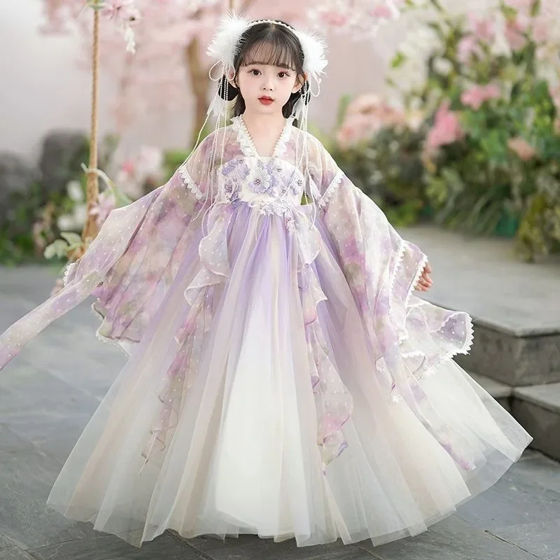 Ancient Kids Traditional Dresses Chinese Outfit Girls Costume Folk Dance Performance Hanfu Dress for Children Hanfu set
Ancient Kids Traditional Dresses Chinese Outfit Girls Costume Folk Dance Performance Hanfu Dress for Children Hanfu set