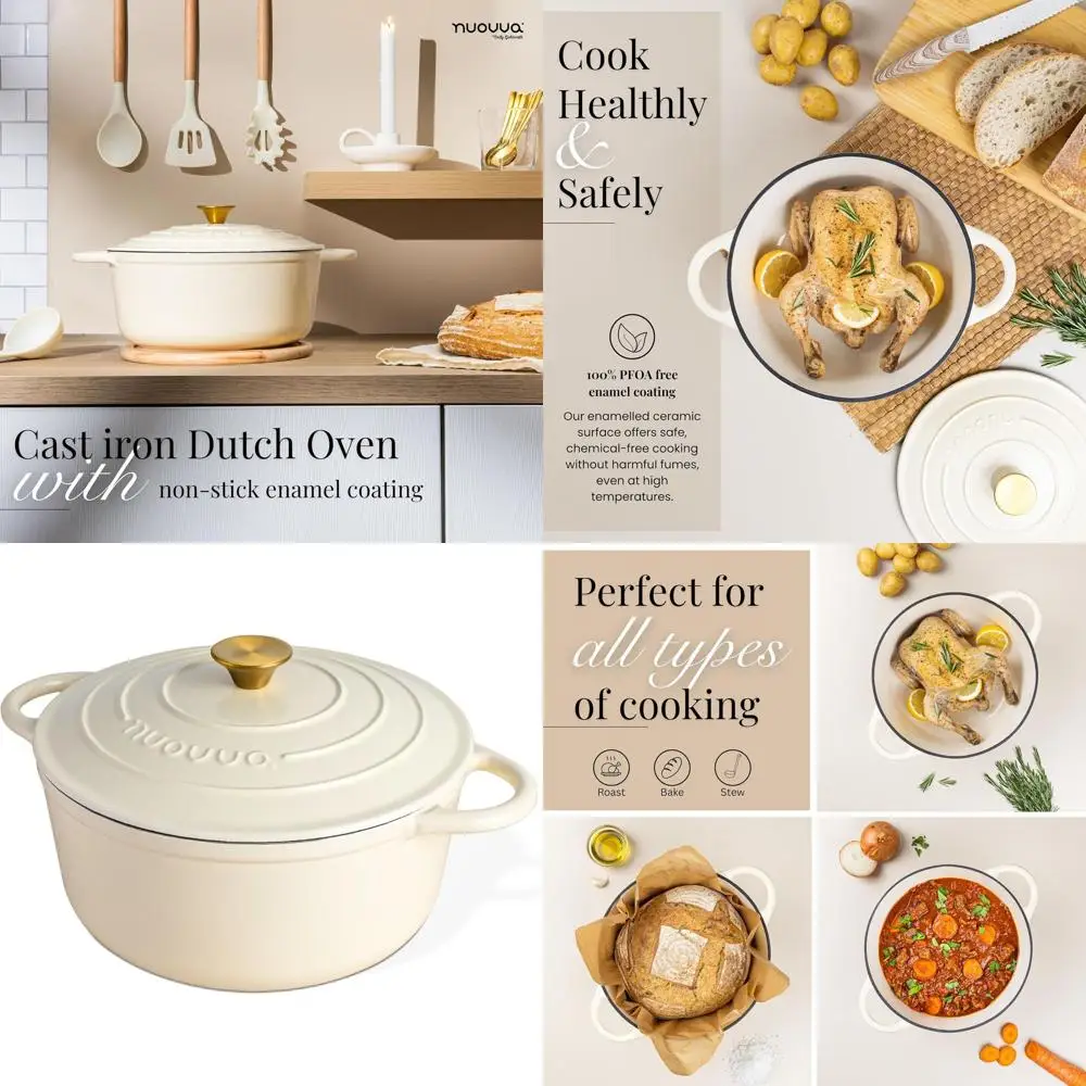 Эмалированная чугунная жаровня с крышкой – 6,4-литровая кастрюля с антипригарным покрытием – Прочная и пригодная для использования в духовке до 500 градусов. ° F for Bread
Эмалированная чугунная жаровня с крышкой – 6,4-литровая кастрюля с антипригарным покрытием – Прочная и пригодная для использования в духовке до 500 градусов. ° F for Bread