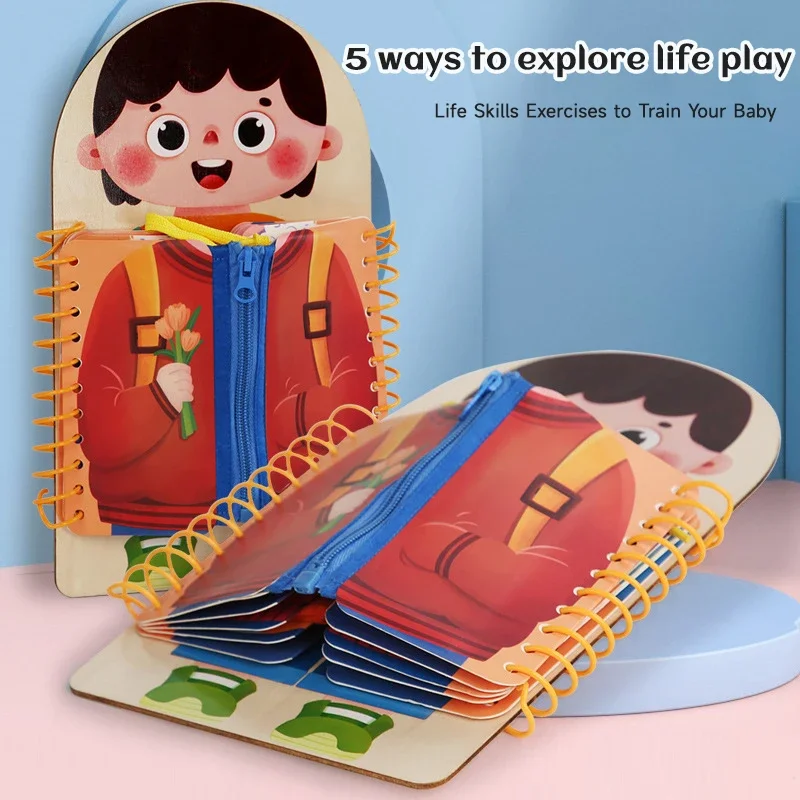 Montessori Kids Busy Book Multi-layer Wooden Books Sensory Toy Baby Early Life Fine Motor Skills Training Dressing Skills Toys
Montessori Kids Busy Book Multi-layer Wooden Books Sensory Toy Baby Early Life Fine Motor Skills Training Dressing Skills Toys