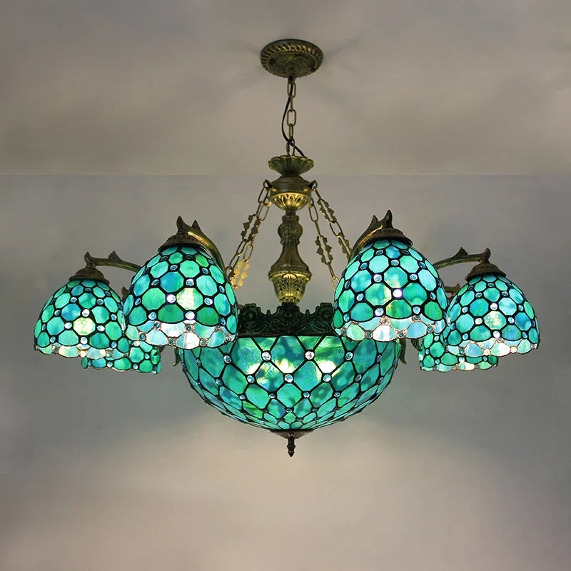 DORIAN American tiffany Chandelier LED Retro Creativity Living Room Restaurant Bedroom Villa Hotel Cafe Bar Color Pendant Light
DORIAN American tiffany Chandelier LED Retro Creativity Living Room Restaurant Bedroom Villa Hotel Cafe Bar Color Pendant Light