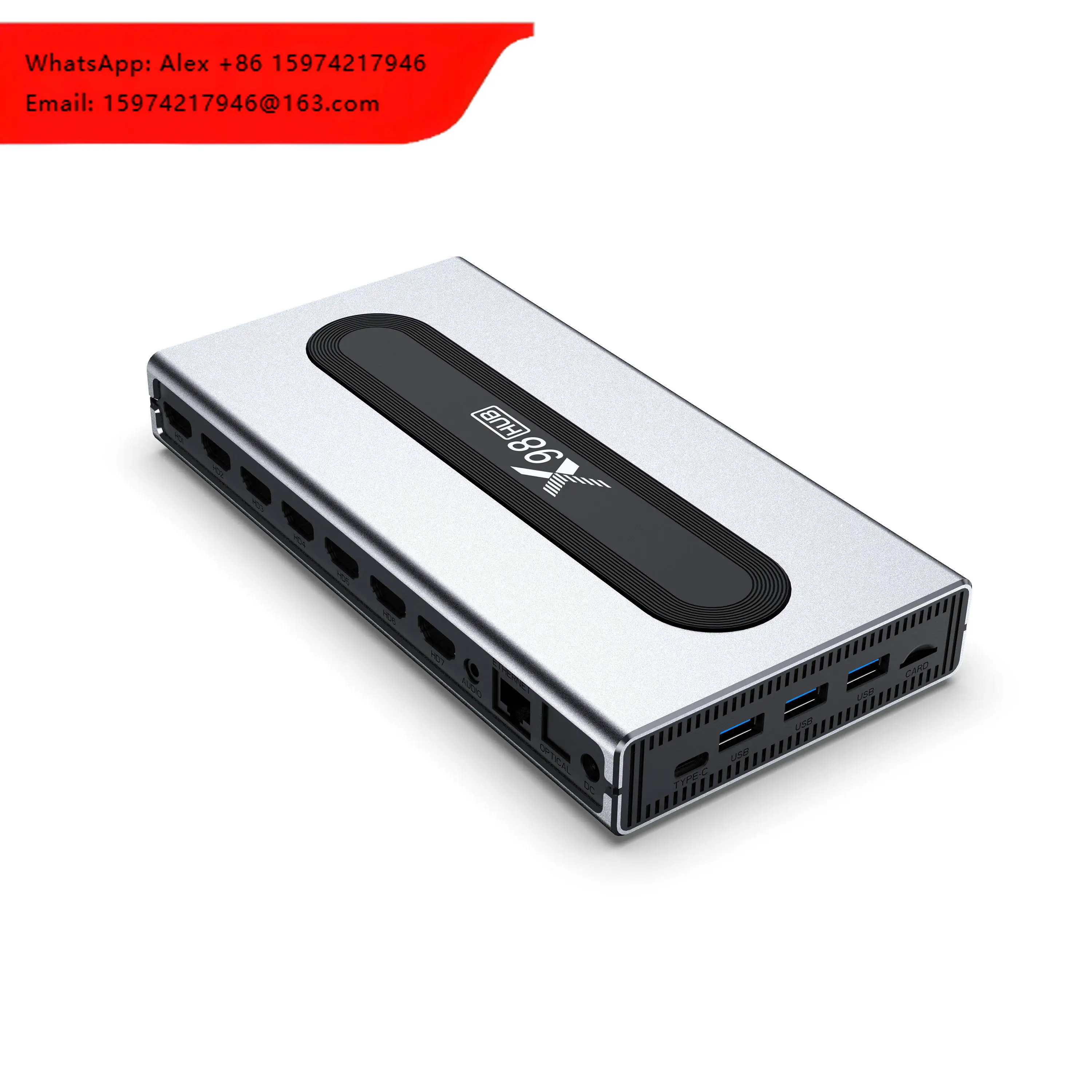 High Quality Amlogic S928X-J Android 11 X98 HUB 7DISPLAY Set Top TV Box 4GB32GB 2.4G 5G Wifi Wifi6 4K Android TV Box
High Quality Amlogic S928X-J Android 11 X98 HUB 7DISPLAY Set Top TV Box 4GB32GB 2.4G 5G Wifi Wifi6 4K Android TV Box