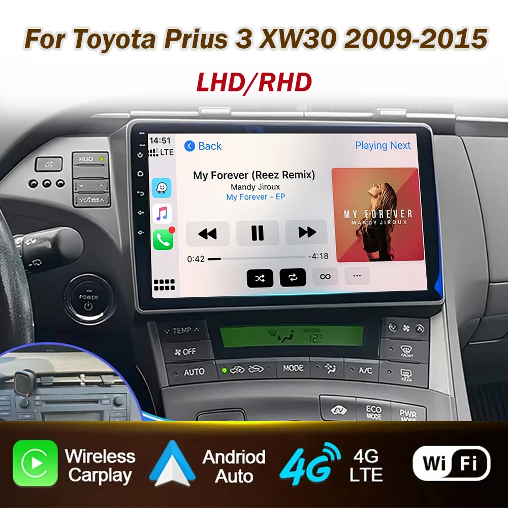 Android For Toyota Prius 3 XW30 2009 - 2015 Car Radio Wireless Carplay Player Android Auto Stereo Multimedia 2din DVD 8core WIFI
Android For Toyota Prius 3 XW30 2009 - 2015 Car Radio Wireless Carplay Player Android Auto Stereo Multimedia 2din DVD 8core WIFI