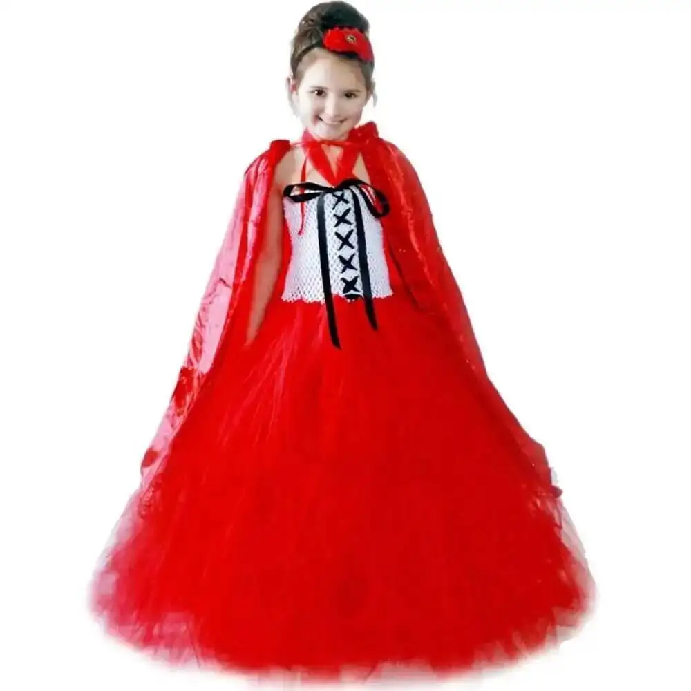 Little Red Riding Hood Costumes for Girls Christmas Halloween Full Length Dresses with Long Cloak Kids New Years Carnival Outfit
Little Red Riding Hood Costumes for Girls Christmas Halloween Full Length Dresses with Long Cloak Kids New Years Carnival Outfit