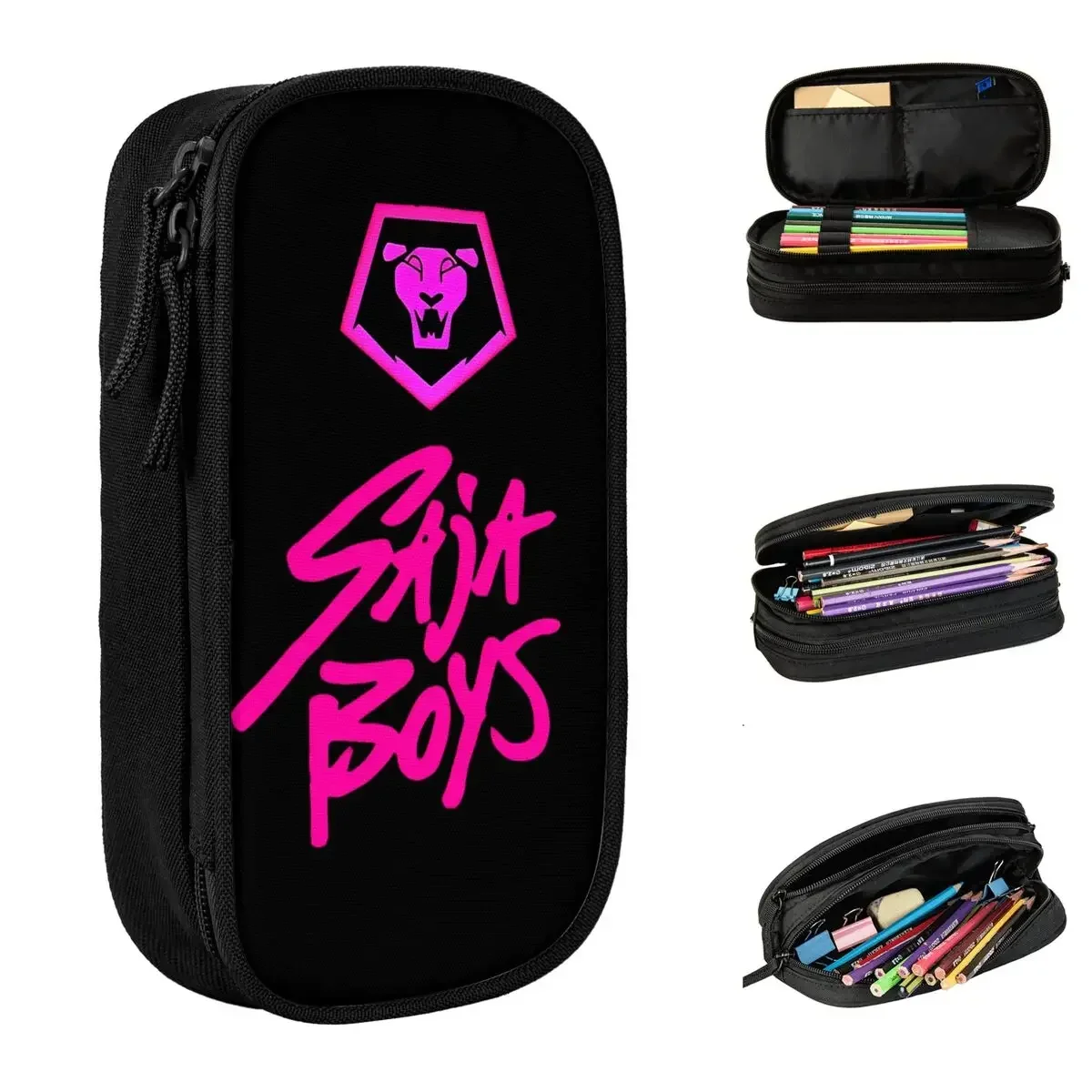 New Saja Boys Huntrix Lion Pencil Case Kpop Demon Hunters Pencil Box Pen Box for Girls Boys Bags School Supplies Gift Stationery
New Saja Boys Huntrix Lion Pencil Case Kpop Demon Hunters Pencil Box Pen Box for Girls Boys Bags School Supplies Gift Stationery