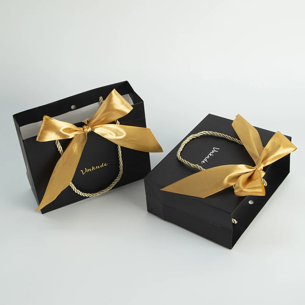 100-Pack Black Gift Bags with Bow Ribbon Handle Custom Logo DIY Art Christmas Shopping Wedding Craft Birthday Party Christmas
100-Pack Black Gift Bags with Bow Ribbon Handle Custom Logo DIY Art Christmas Shopping Wedding Craft Birthday Party Christmas