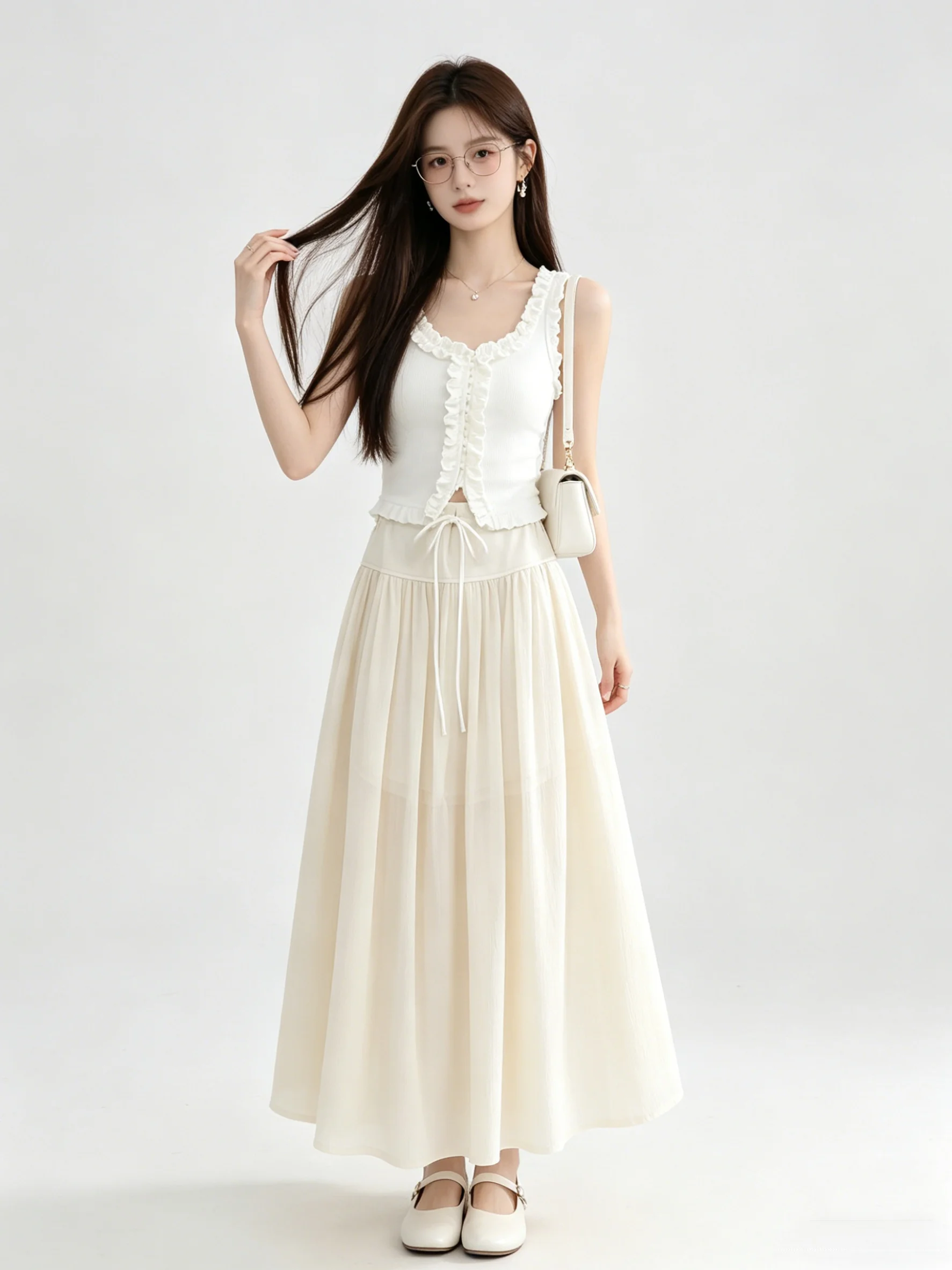 Korean Style High Waist A-Line Skirt Women's Summer Belted Slimming Hip Covering Long Skirt Breathable Comfortable Skin-Friendly
Korean Style High Waist A-Line Skirt Women's Summer Belted Slimming Hip Covering Long Skirt Breathable Comfortable Skin-Friendly