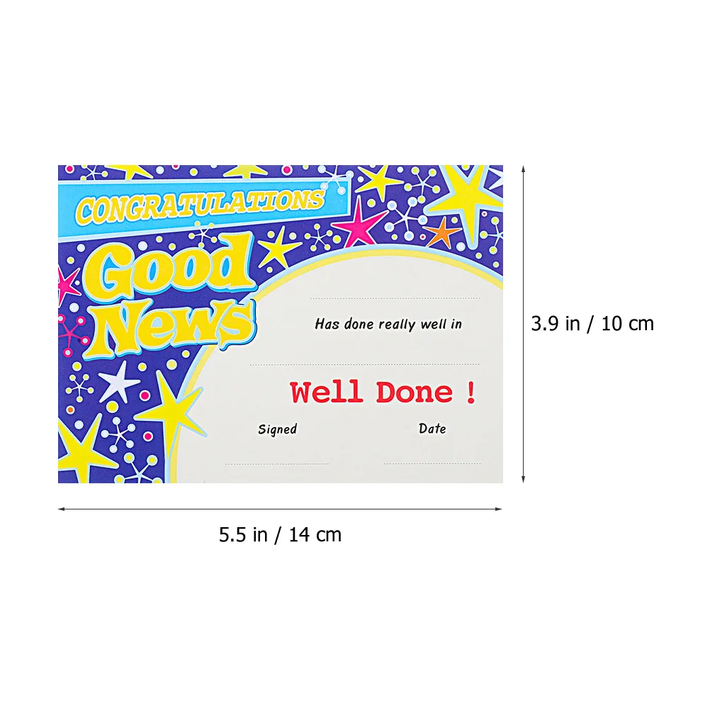 200 Sheets A6 Size Motivational Certificates Colorful Printing for Students Award Ceremony School Supplies Thick Paper
200 Sheets A6 Size Motivational Certificates Colorful Printing for Students Award Ceremony School Supplies Thick Paper