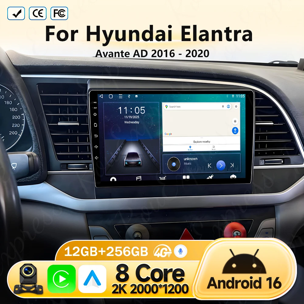 Android 16 For Hyundai Elantra Avante AD 2016 - 2020 Car Multimedia Stereo GPS Radio Navigation Player CarPlay 360 BirdView 3D
Android 16 For Hyundai Elantra Avante AD 2016 - 2020 Car Multimedia Stereo GPS Radio Navigation Player CarPlay 360 BirdView 3D