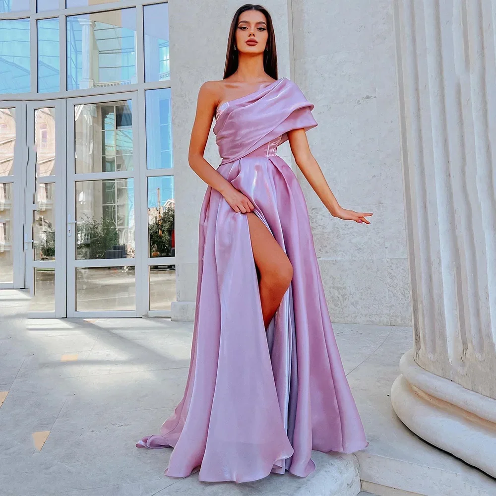 A-line Prom Gown One Shoulder Solid Color Sleeveless Sexy Backless Evening Dress Vintage Party Dresses Robe De Soiree
A-line Prom Gown One Shoulder Solid Color Sleeveless Sexy Backless Evening Dress Vintage Party Dresses Robe De Soiree