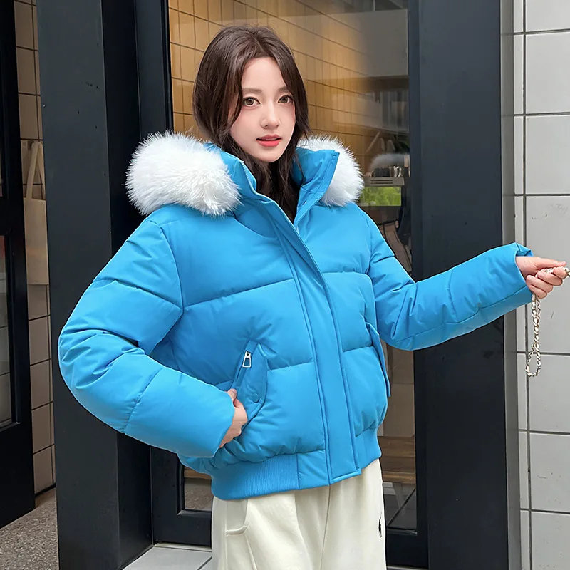 Fur Collar Hooded Cotton Padded Jacket Women Winter Coat 2026 New Casual Loose Warm Versatile Down Cotton Jacket Female Parkas
Fur Collar Hooded Cotton Padded Jacket Women Winter Coat 2026 New Casual Loose Warm Versatile Down Cotton Jacket Female Parkas