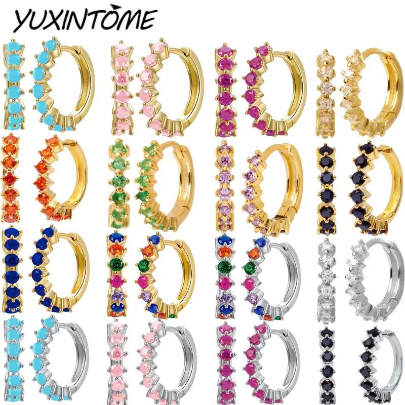 925 Sterling Silver Needle Simple and casual miniature colored zircon circle earrings Women's fashionable Small fresh Jewelry
925 Sterling Silver Needle Simple and casual miniature colored zircon circle earrings Women's fashionable Small fresh Jewelry