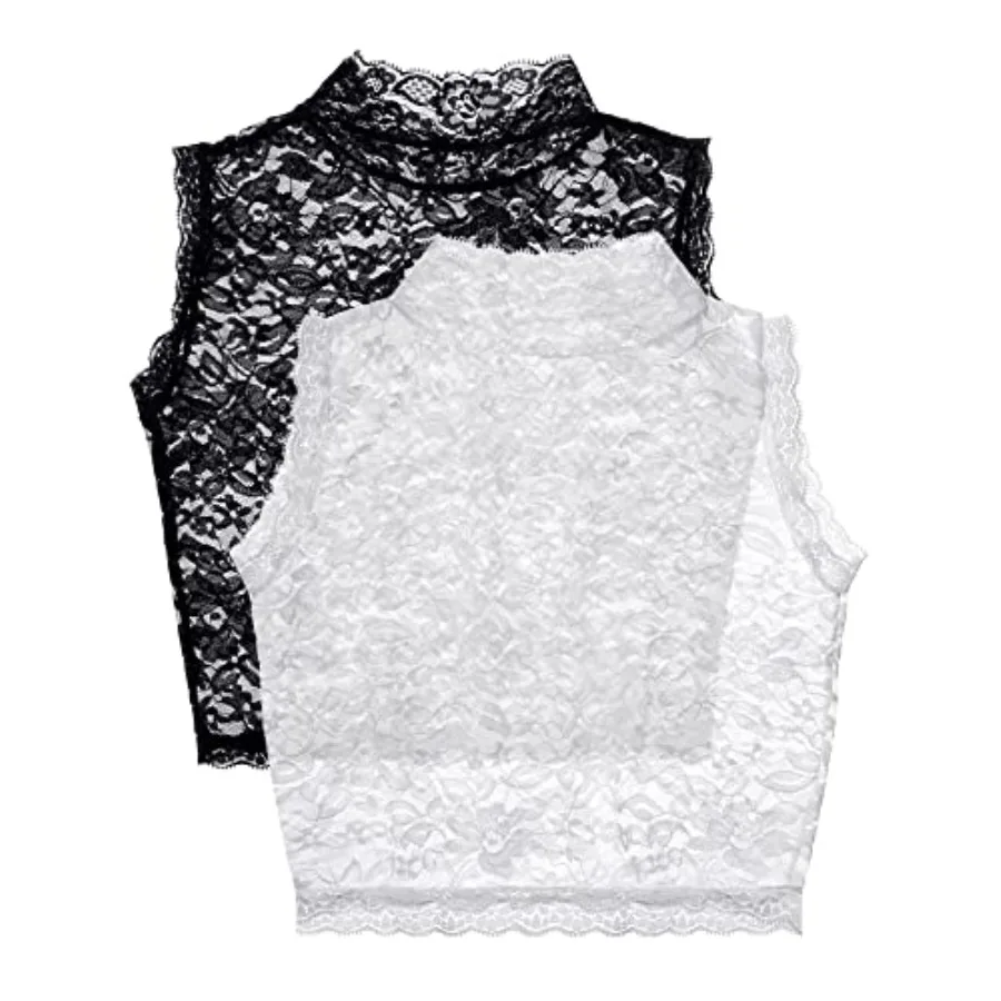 2 Pieces Women's Lace Fake Collar Detachable Dickey White Black Lace Jabot Detachable Collar for Women
2 Pieces Women's Lace Fake Collar Detachable Dickey White Black Lace Jabot Detachable Collar for Women