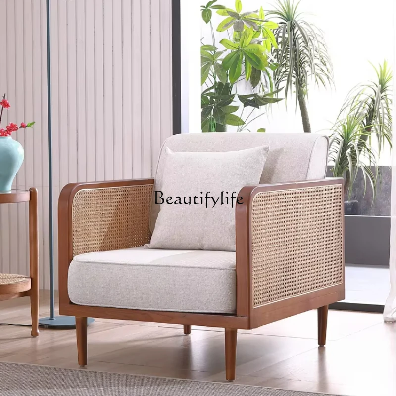 Nordic solid wood rattan sofa living room small apartment single three-person bed and breakfast hotel furniture
Nordic solid wood rattan sofa living room small apartment single three-person bed and breakfast hotel furniture